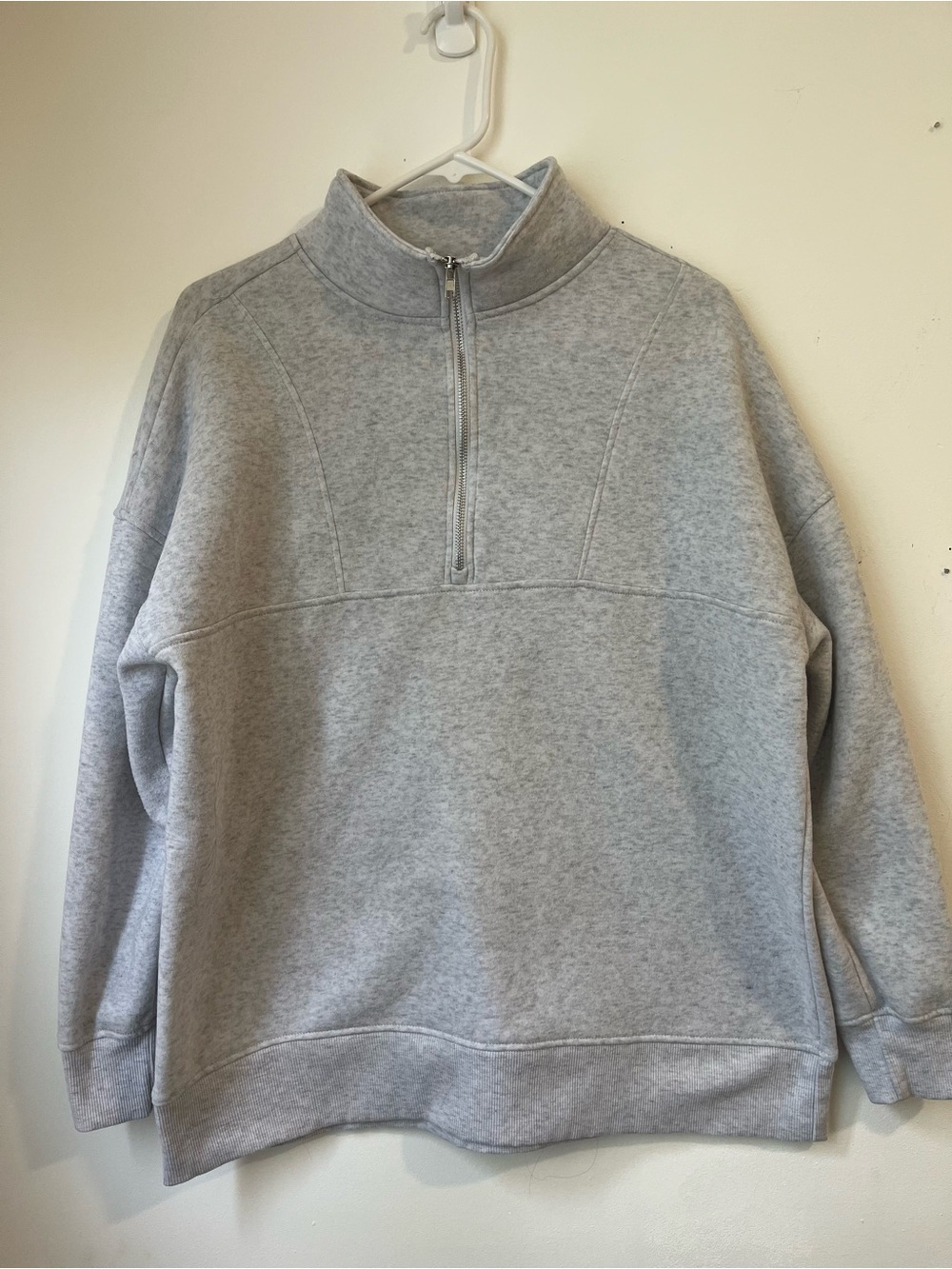 Ebb and Flow Grey Half-Zip Pullover Sweatshirt Size M